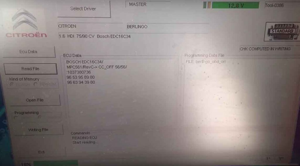 Read & Write Citroen Berlingo Ecu Edc16C34 Via Obdauto Repair Technician Home