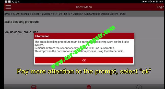 BMW F Chassis 2011 Bleeding ABS Brake Operation Guide (3)