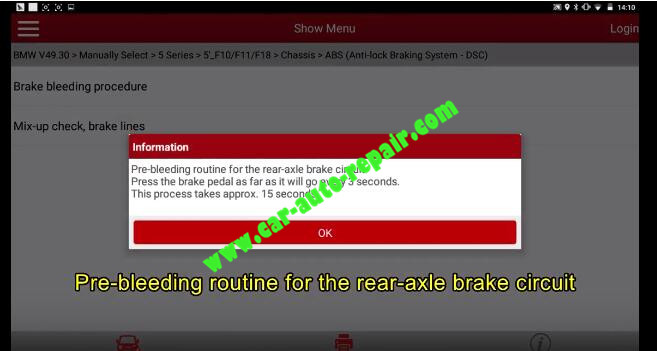 BMW F Chassis 2011 Bleeding ABS Brake Operation Guide (6)