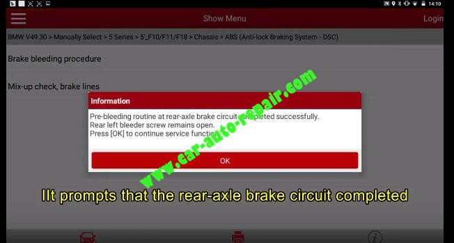 BMW F Chassis 2011 Bleeding ABS Brake Operation Guide (6)