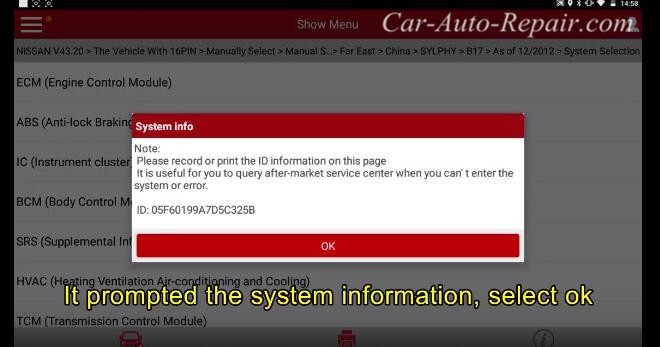 How to Reset Nissan Steering Angle Sensor (2009~2014) (2)