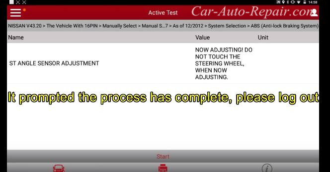 How to Reset Nissan Steering Angle Sensor (2009~2014) (4)