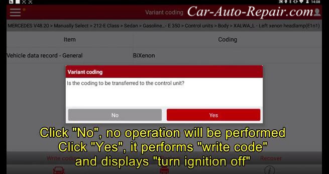 Mercedes Benz E-series(212,207) 2010 Headlight Coding Guide (2)