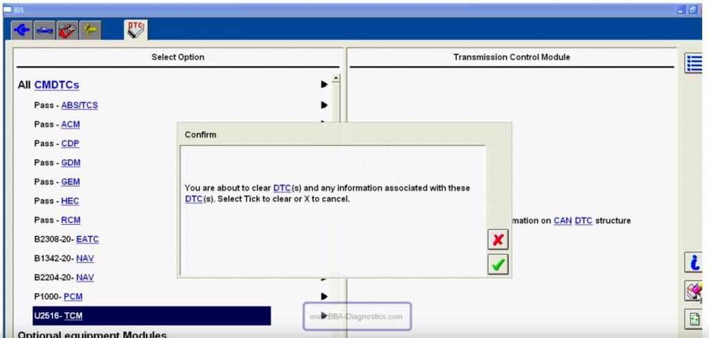 How to use Ford Mazda IDS Read and Clear Trouble Codes (3)