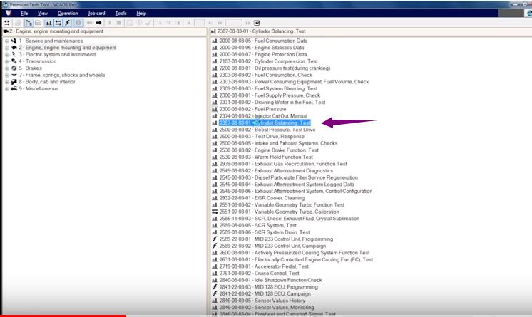 Volvo Premium Tech Tool PTT Cylinder Balance Test-6