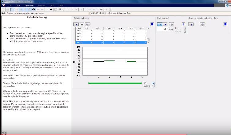 Volvo Premium Tech Tool PTT Cylinder Balance Test-6