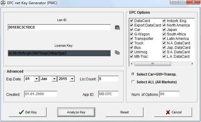 Benz New EPC & EWA Net Keygen Key Generator