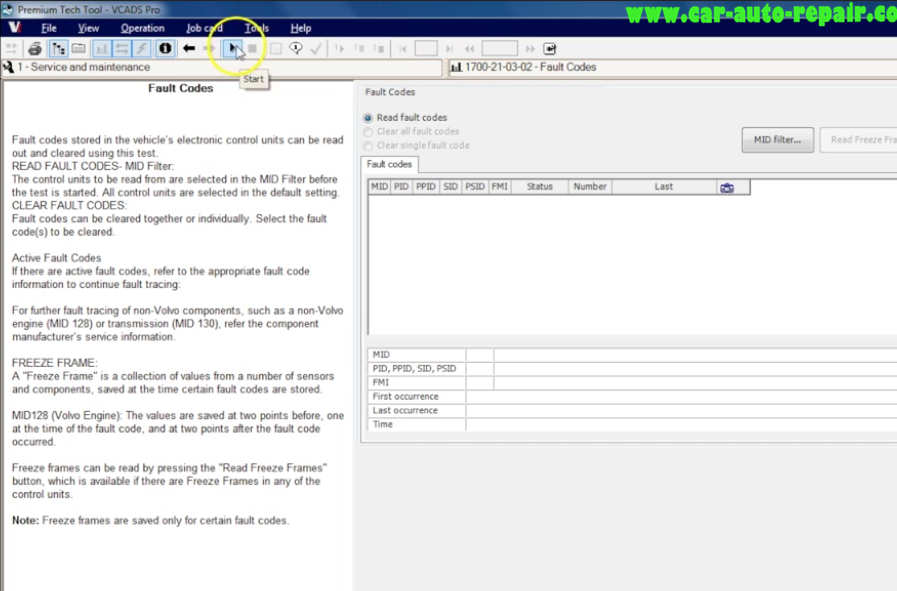 Volvo Premium Tech Tool PTT Clear Inactive Fault Code (7)