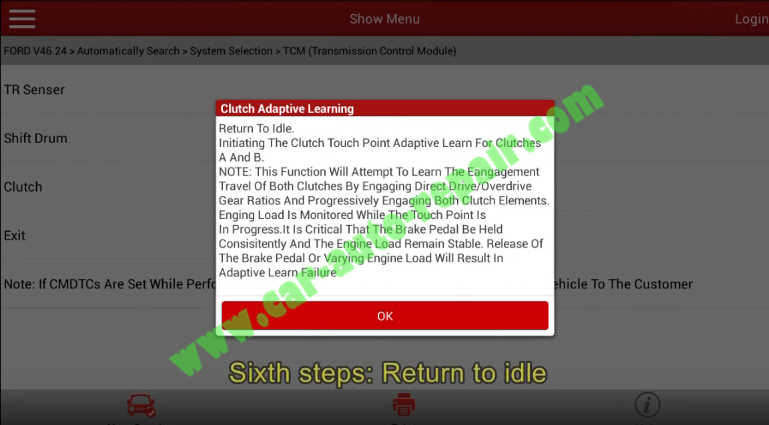 Ford Focus TCM Adaptive Learning,Clutch Learning by Launch X431 (16)