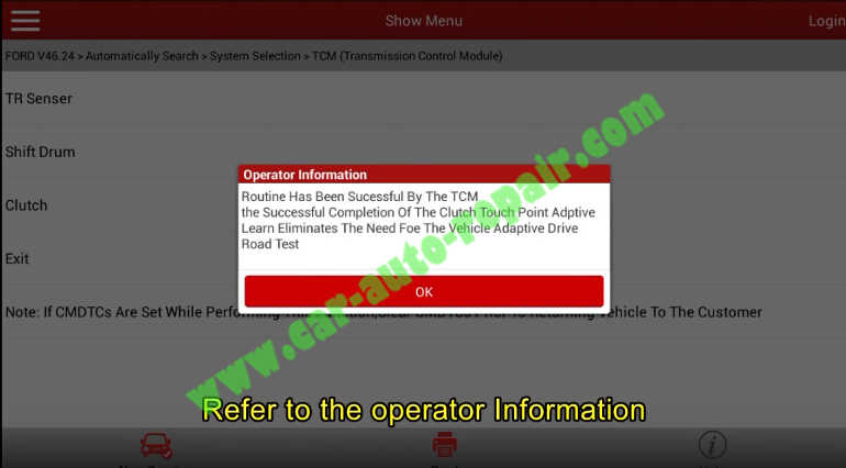 Ford Focus TCM Adaptive Learning,Clutch Learning by Launch X431 (19)