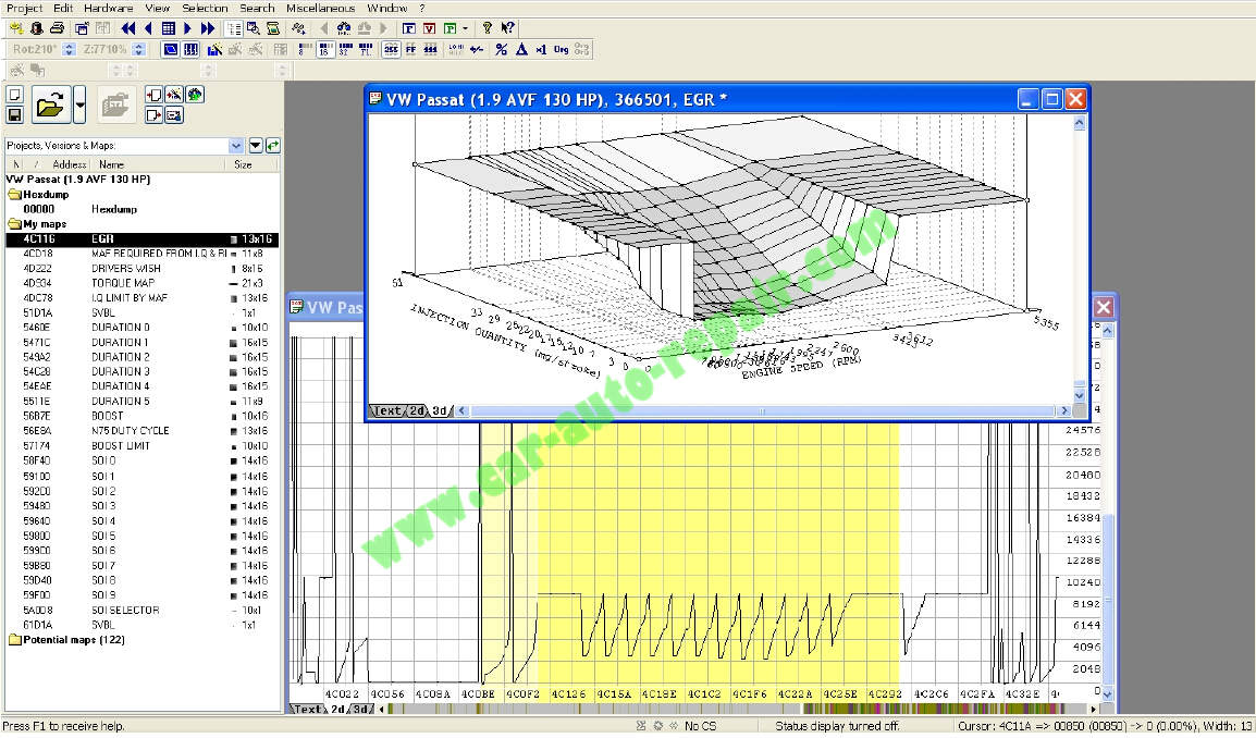 WinOLS Remap Exhaust Gas Recirculation (EGR) Map in The ECU (2)