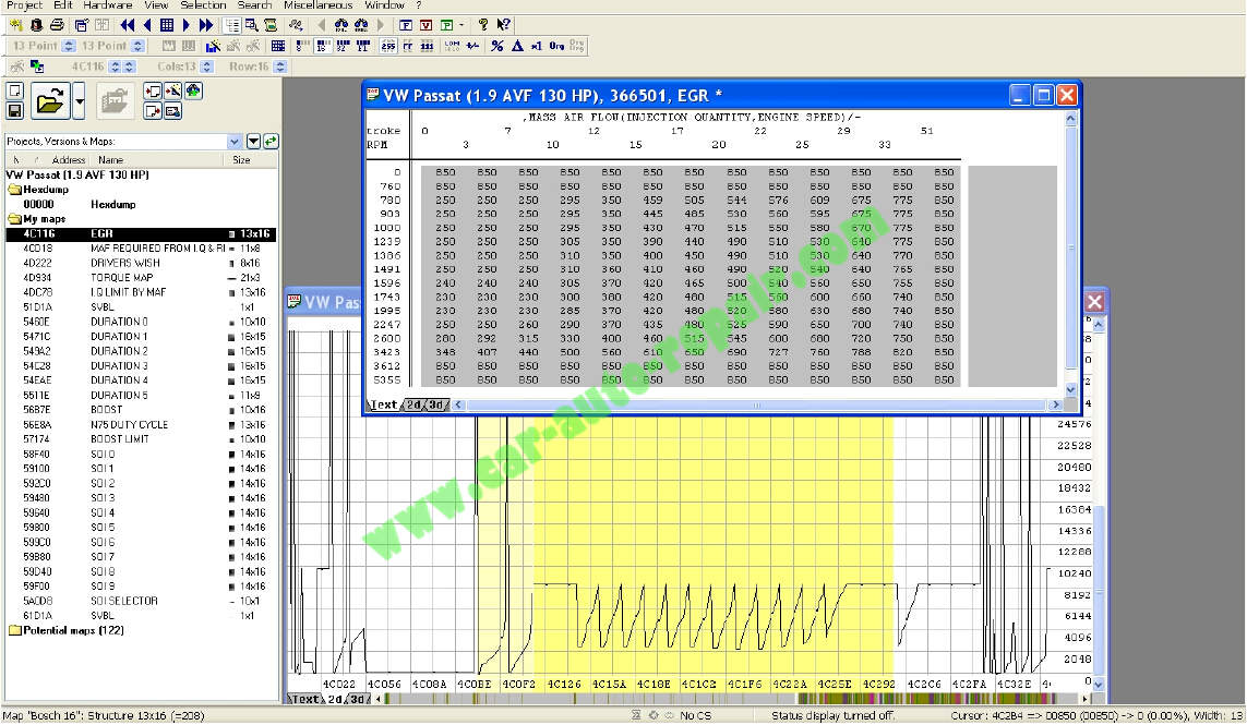 WinOLS Remap Exhaust Gas Recirculation (EGR) Map in The ECU (4)