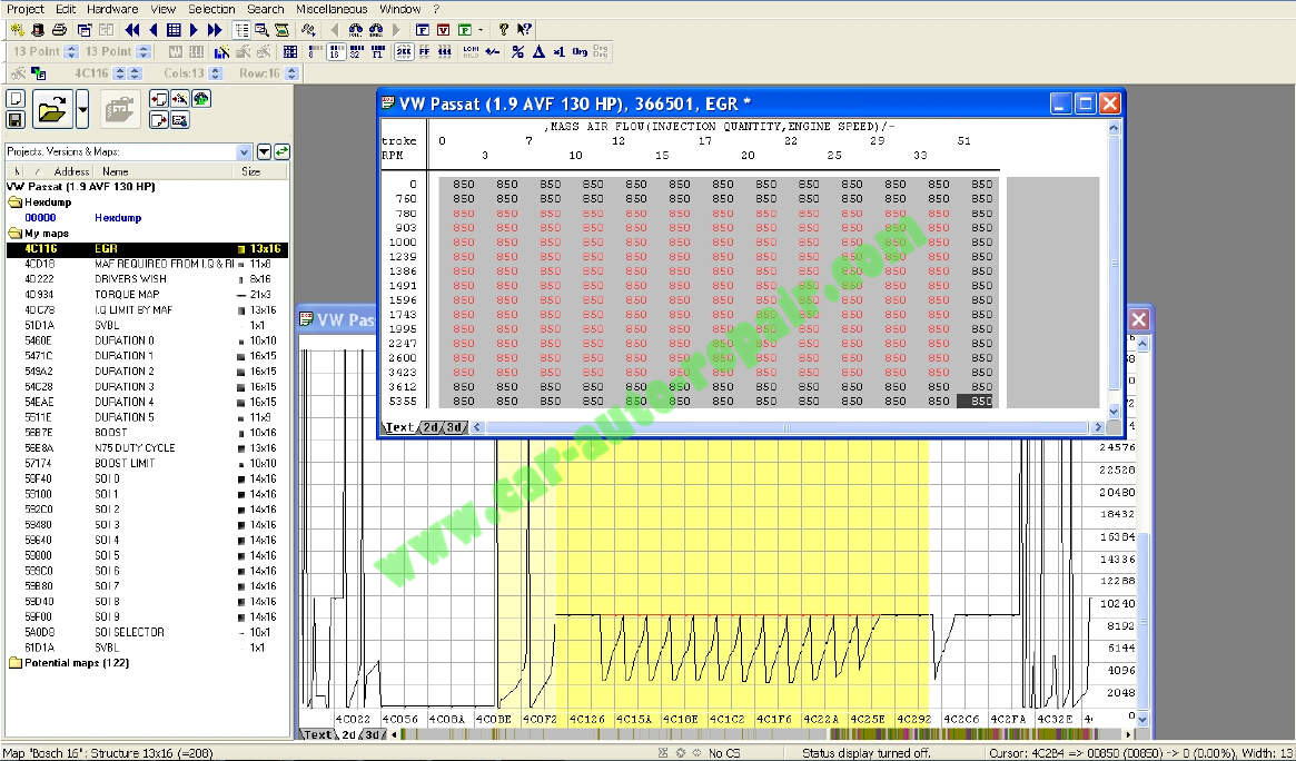 WinOLS Remap Exhaust Gas Recirculation (EGR) Map in The ECU (7)