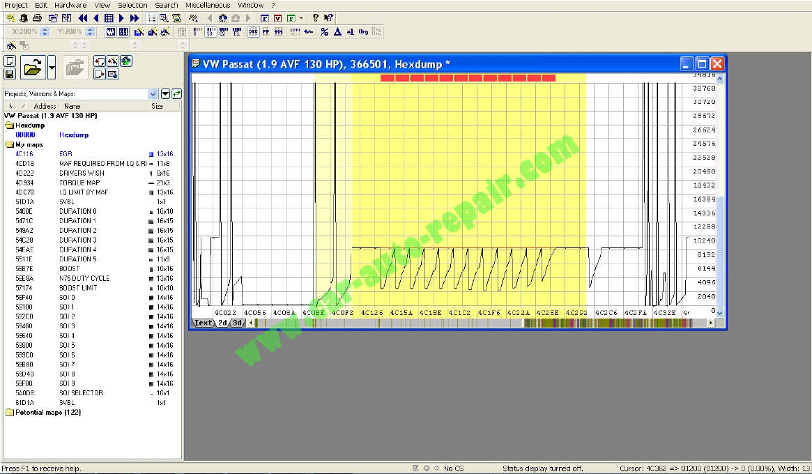 WinOLS Remap Exhaust Gas Recirculation (EGR) Map in The ECU (9)