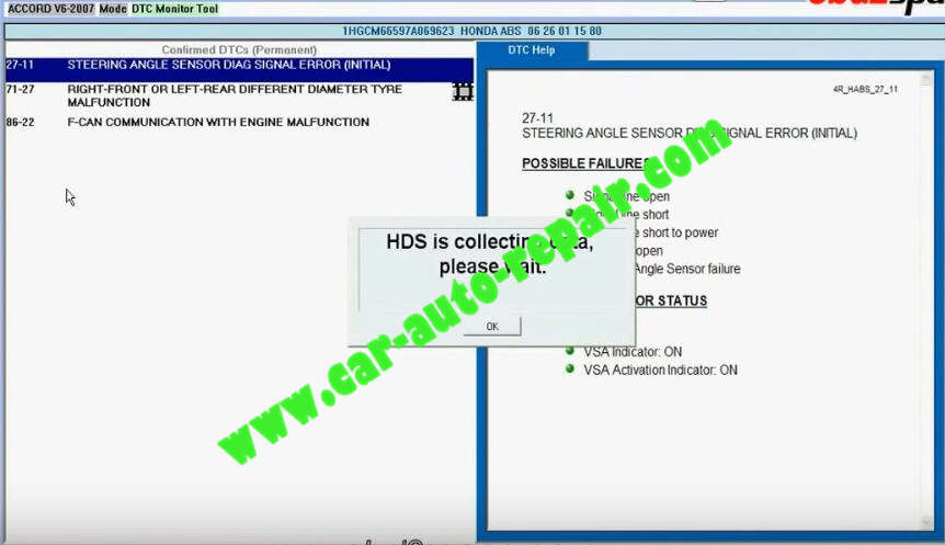 Honda HDS HIM Diagnostic TestingRead and Clear DTCs (11)