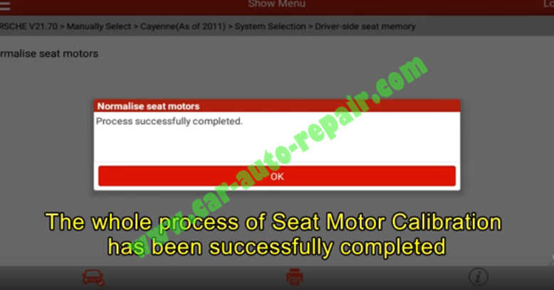 Porsche Cayenne 2011-2016 Seat Motor Calibration by Launch X431 (13)