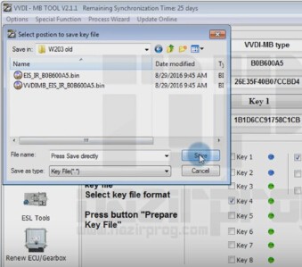 Benz W203 All Keys Lost Programming via VVDI MB Tool (8)