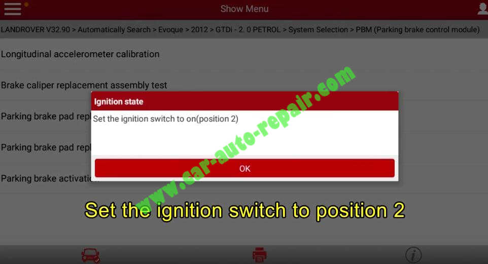 Lauch X431 Calibrate Longitudinal Accelerometer for Range Rover Evoque 2012 (6)