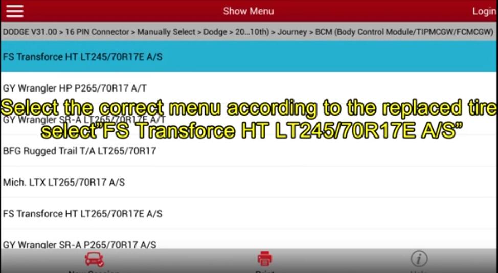 Dodge Joruney 2009 Body Control System Tire Replacement Programming (5)