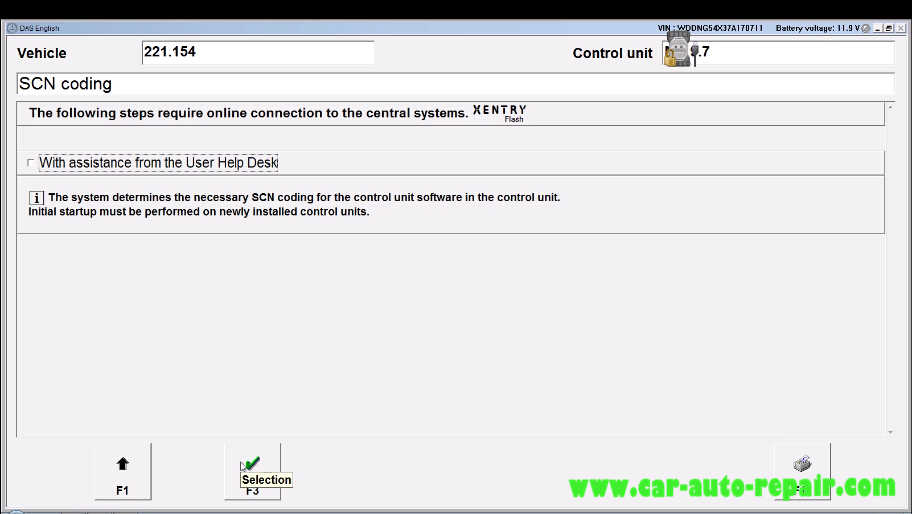 How to XENTRY SCN Coding for Mercedes Benz S221 (13)