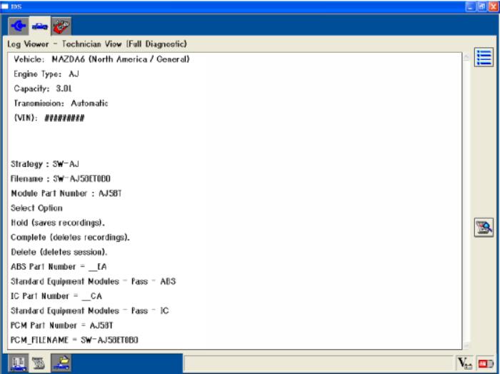 Mazda IDS Software Vehicle Identification and Session Management (9)