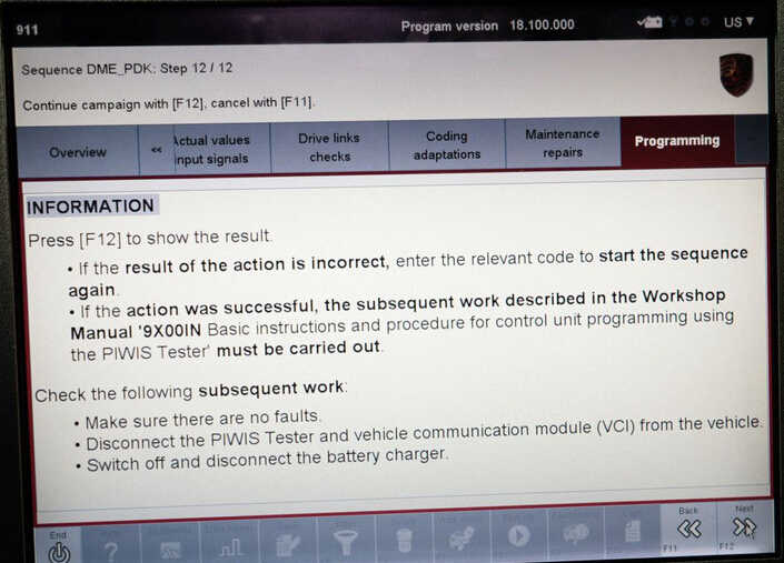 Porsche PIWIS II 2 Perform a Forced PDK Update for Porsche (15)