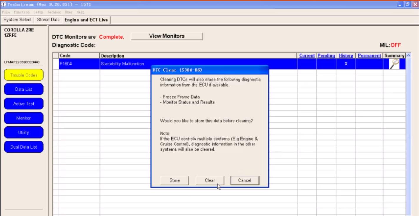 Toyota TIS Techstream Diagnose for Toyota Corolla EX 2011 (10)