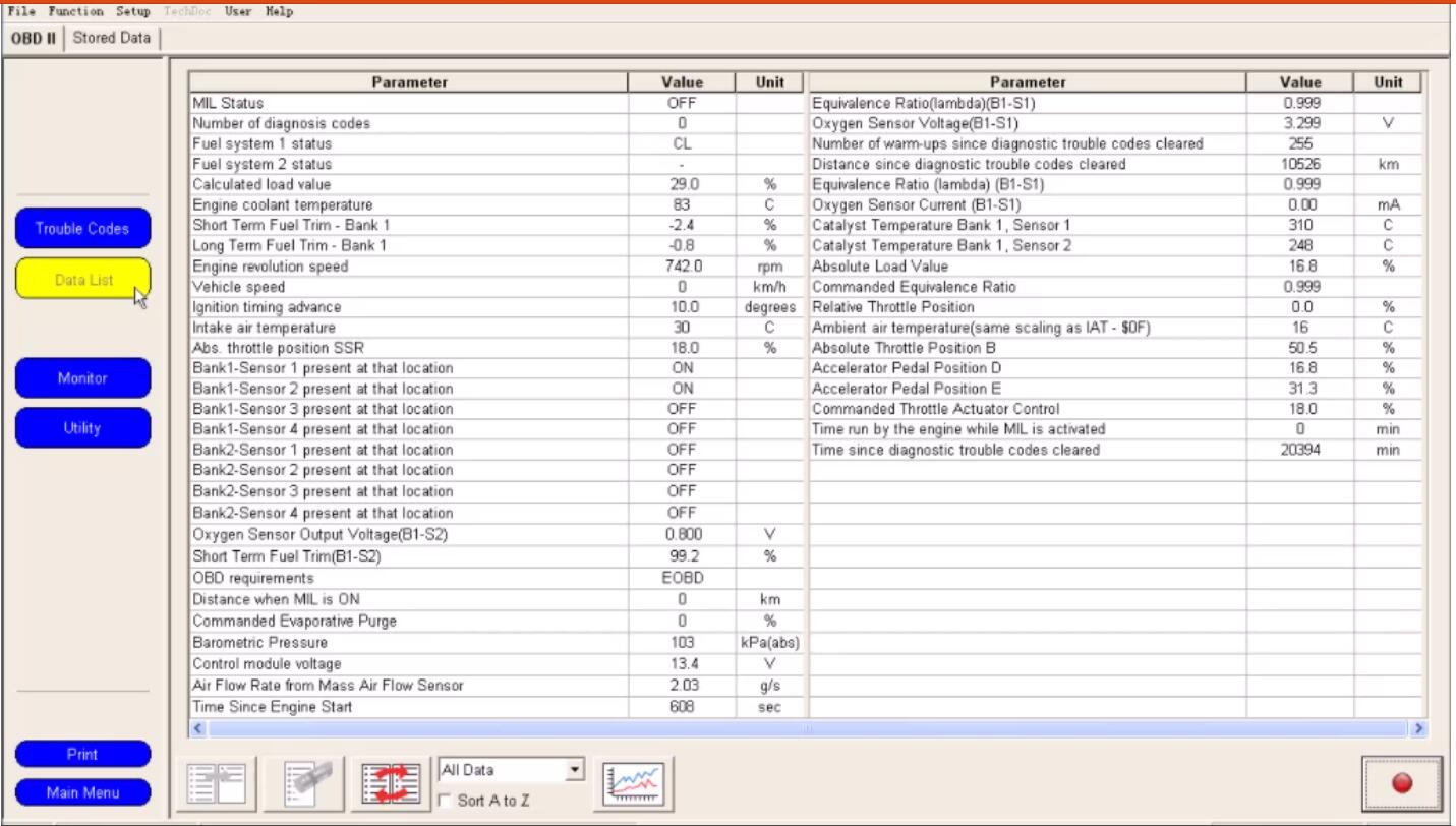 Toyota TIS Techstream Diagnose for Toyota Corolla EX 2011 (18)