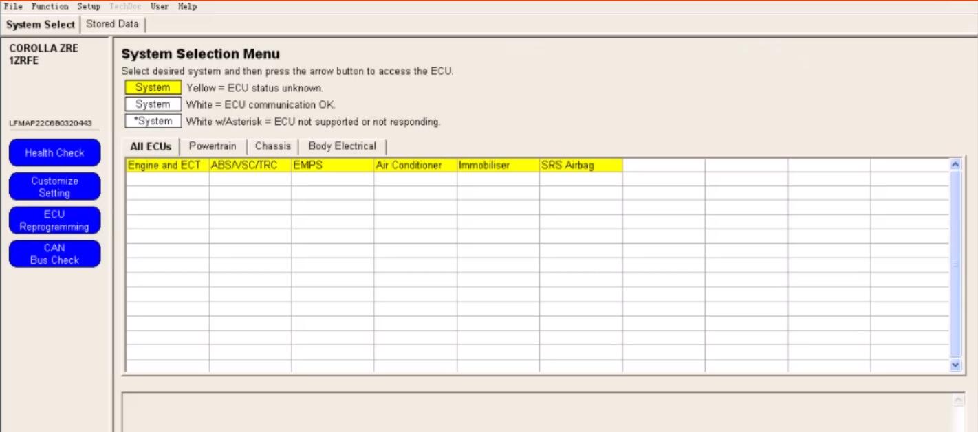 Toyota TIS Techstream Diagnose for Toyota Corolla EX 2011 (3)