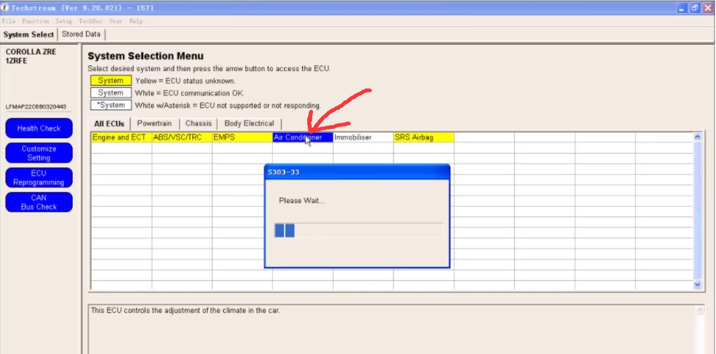 Toyota TIS Techstream Diagnose for Toyota Corolla EX 2011 (6)