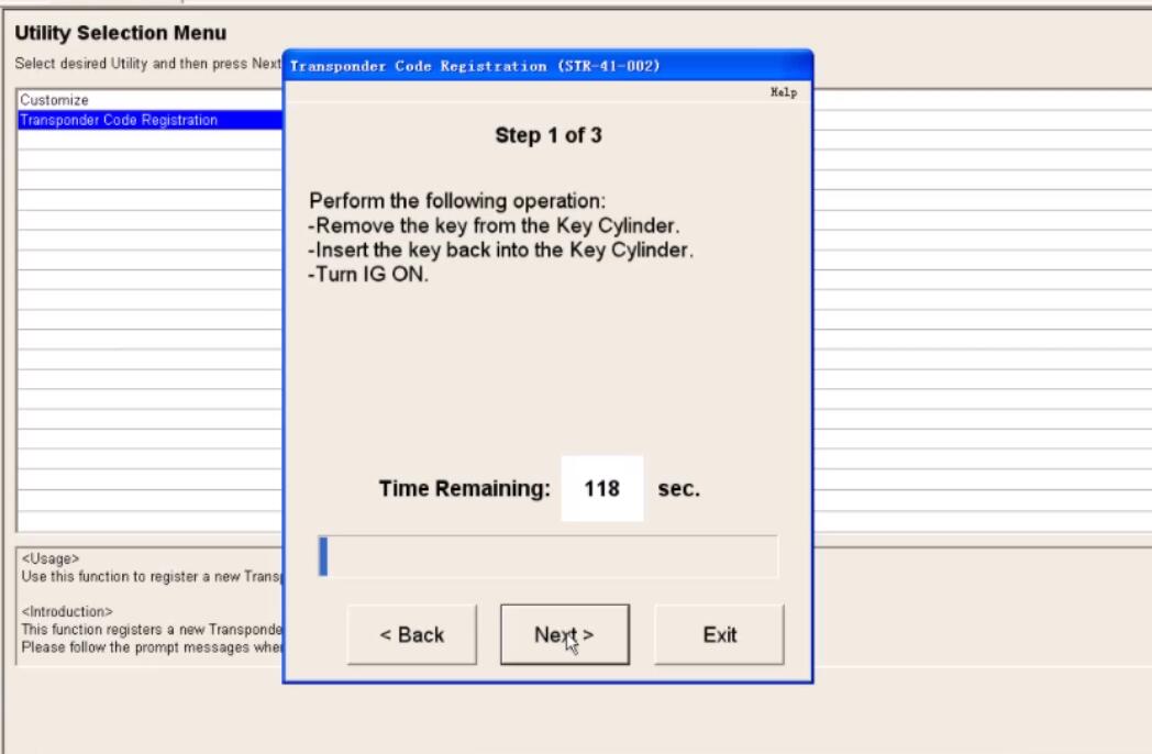 Toyota TIS Techstream RegisterPrograme New Key for Toyota Corolla EX 2011 (7)