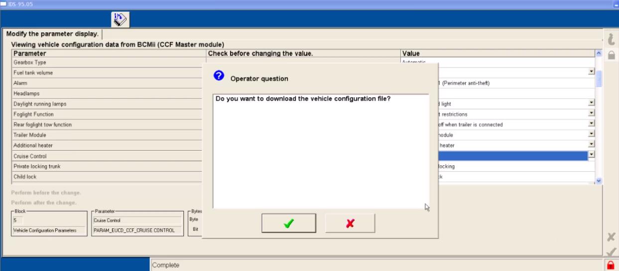 Ford IDS Configure Parameter for Ford Mondeo (18)