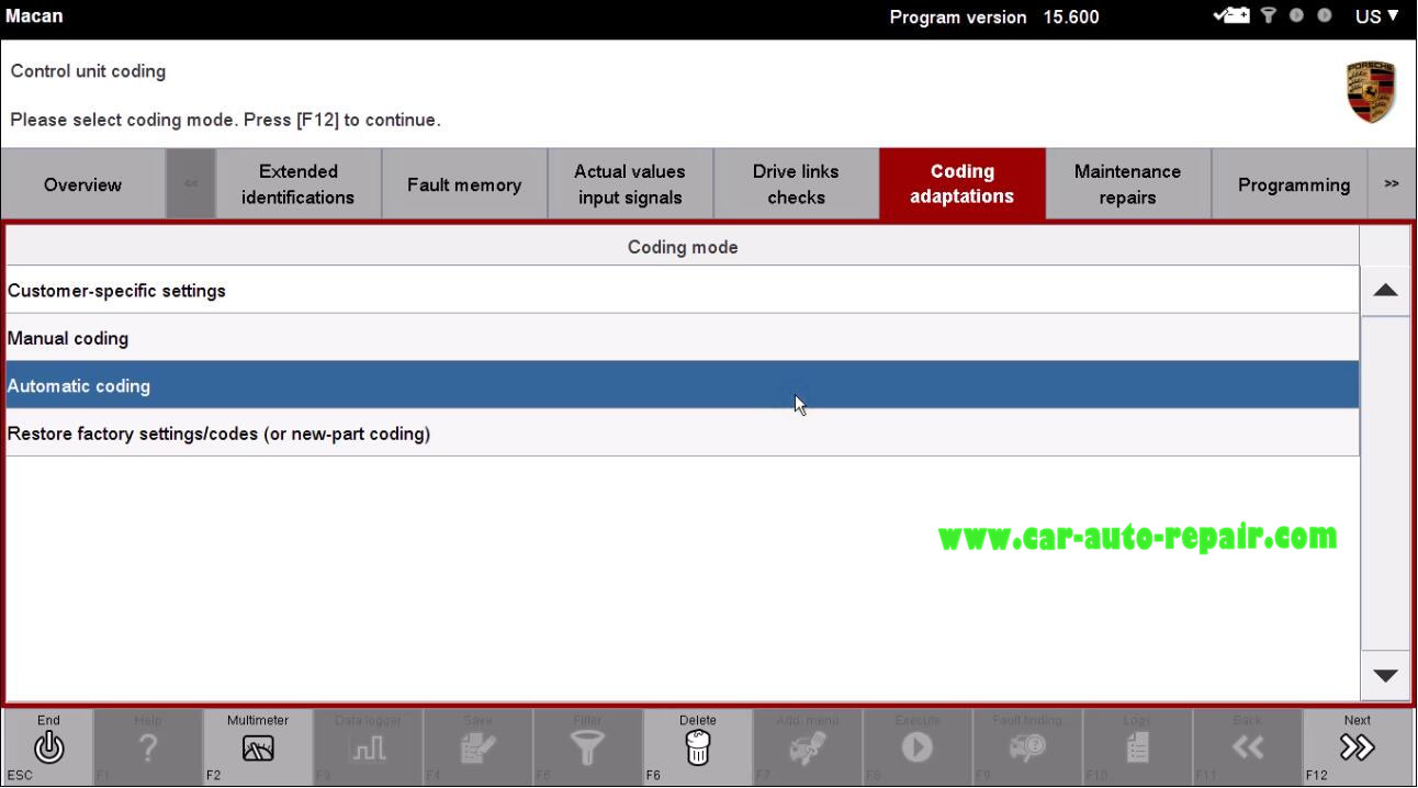 Porsche II Tester Automatic Coding for Porsche Macan (6)