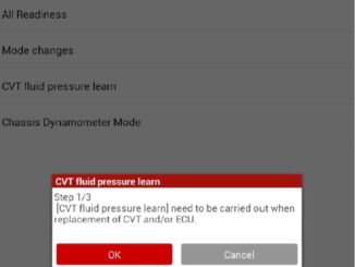 Toyota CVT Fluid Pressure Learning by Launch X431 (2)