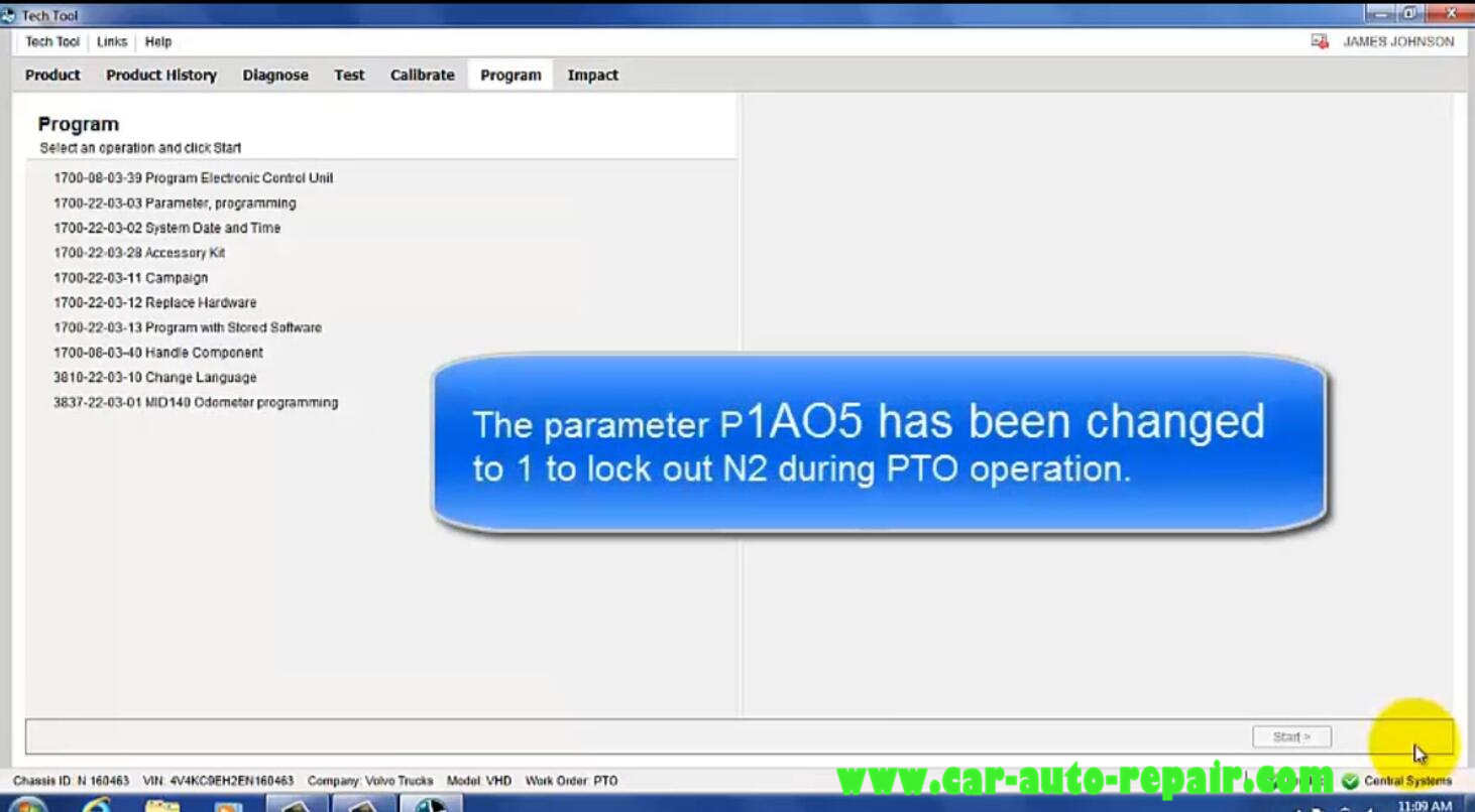Volvo Premium Tech Tool Change Parameter P1AO5 (16)