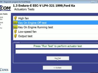 FCOM Key On Engine Off KOEO Test for Ford Ka 1999 (3)