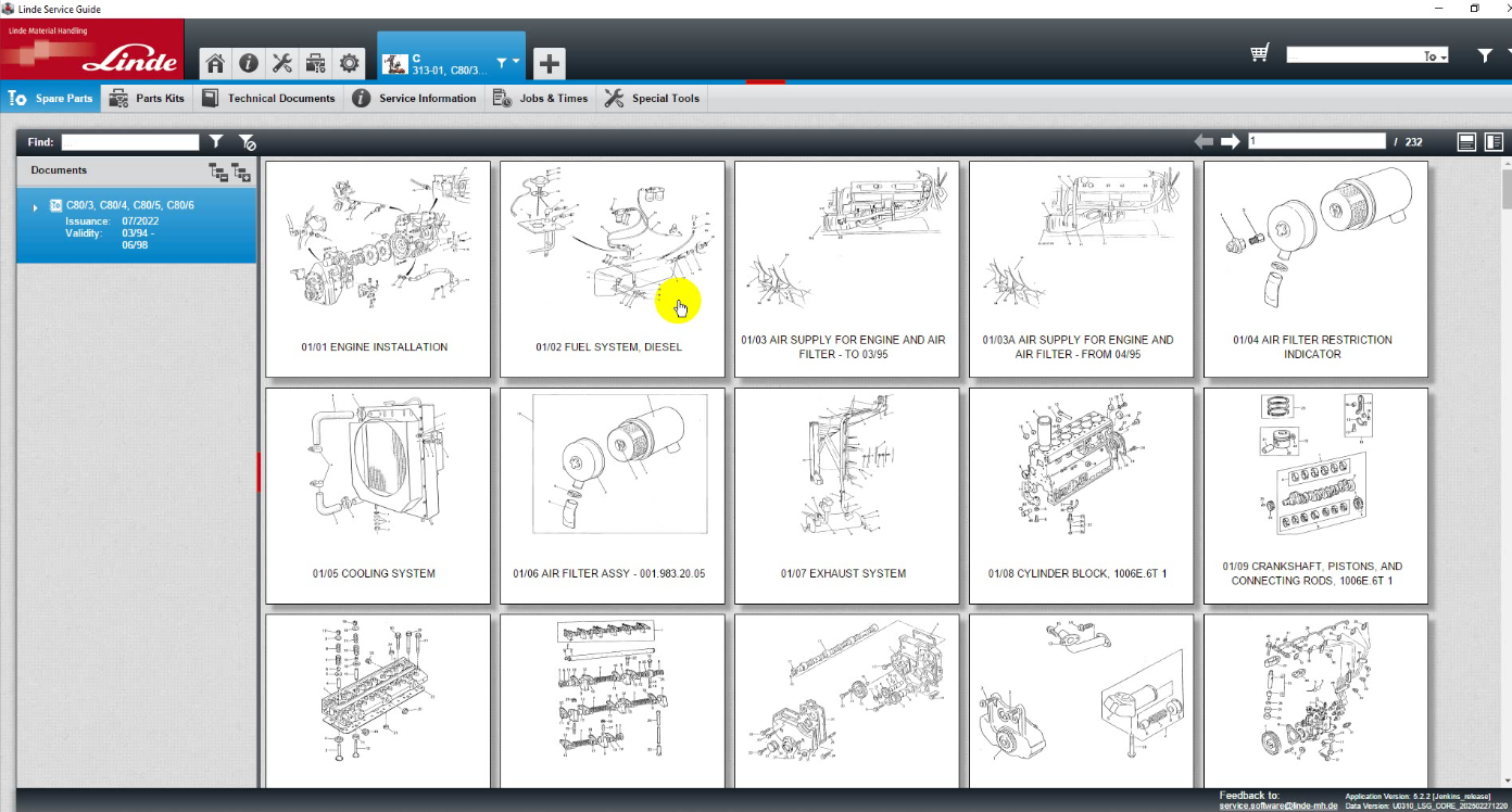 Linde Service Guide LSG V5.2.2 U0310