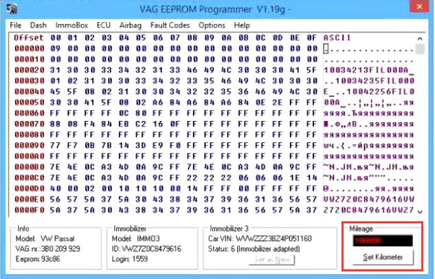 Change-Cluster-Mileage-for-Volkswagen-Passat-by-VAG-EEPROM-5