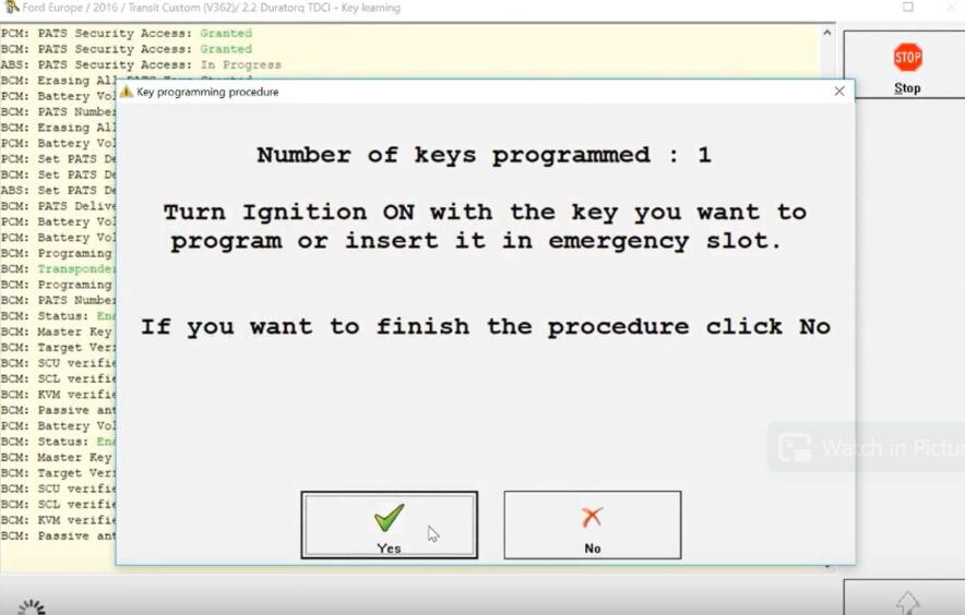 AVDI-Diagnostics-All-Keys-Lost-Programming-for-Ford-Transit-Custom-2016-10