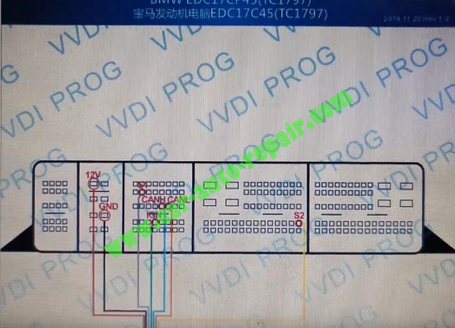 BOSCH-BMW-EDC17C45-ISN-Reading-by-VVDI-Prog-on-Bench-4