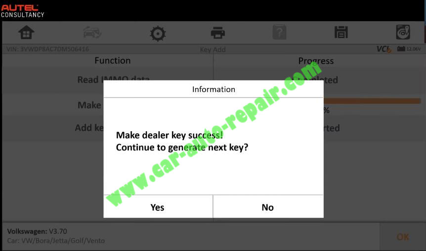 Autel-IM608-Add-New-Key-for-Volkswagen-Jetta-2013-12