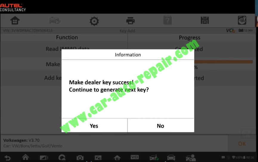 Autel-IM608-Add-New-Key-for-Volkswagen-Jetta-2013-13