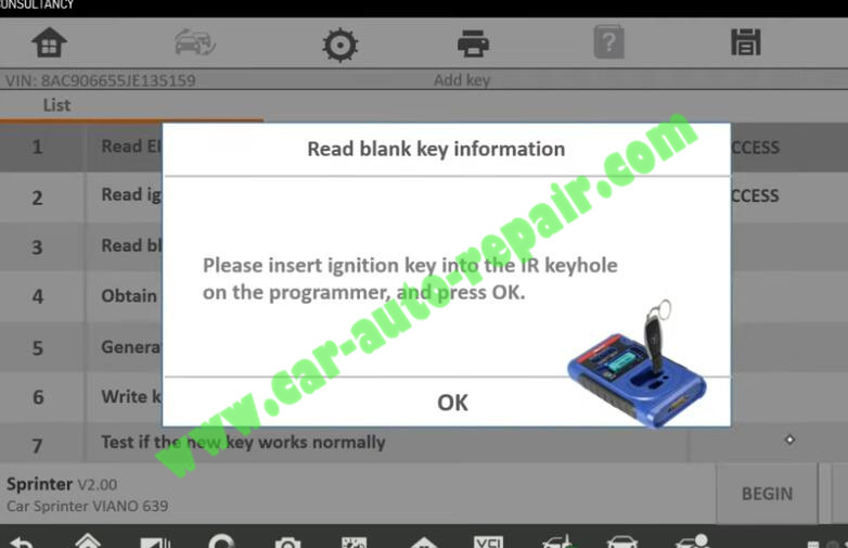 Mercedes-Benz-Sprinter-New-IR-Key-Adding-by-Autel-IM608-8