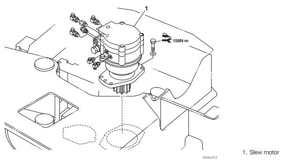 How-to-Remove-Install-Slew-System-for-Takeuchi-TB128-Excavator-1