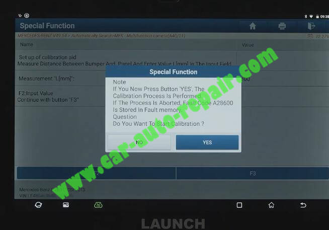 Benz-E260-A28600-DTC-Front-Camera-Calibration-by-Launch-X431-ADAS-17