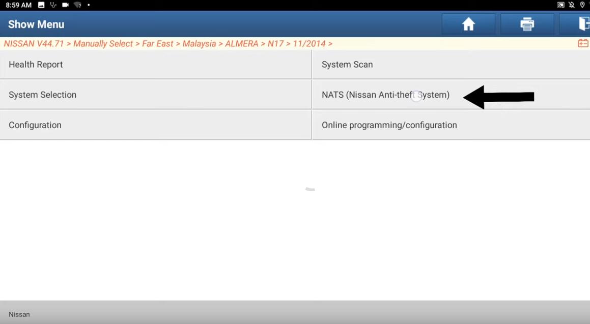 How-to-Register-NATS-Key-for-Nissan-Almera-N17-by-Launch-X431-2