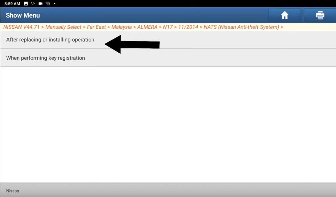 How-to-Register-NATS-Key-for-Nissan-Almera-N17-by-Launch-X431-3