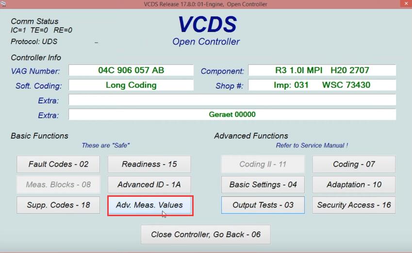 How-to-Check-Engine-Advanced-Measuring-Value-via-VCDS-on-Skoda-Fabia-2018-3