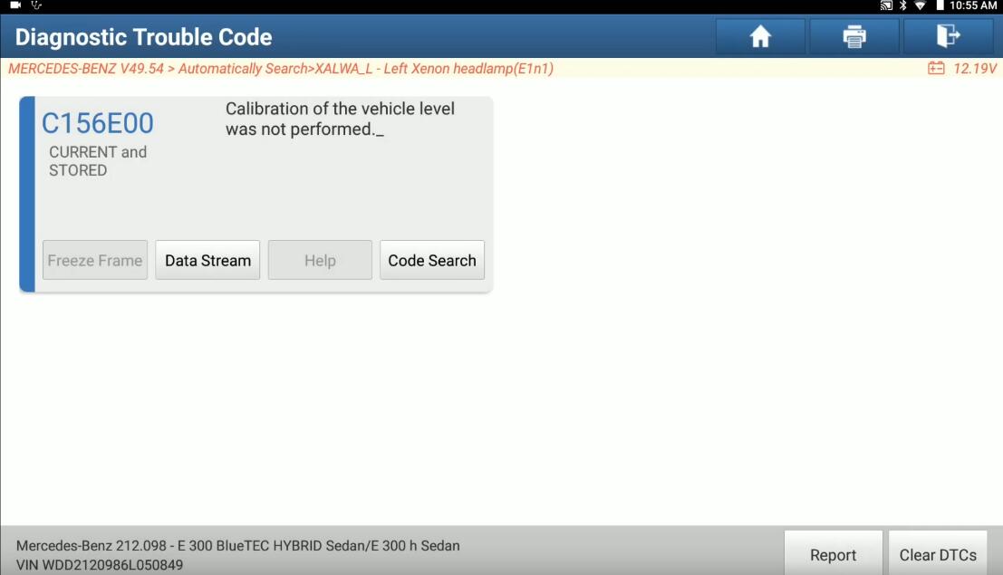 Benz-E300-W212-Xenon-Headlamp-Calibration-C156E00-by-Launch-X431-8