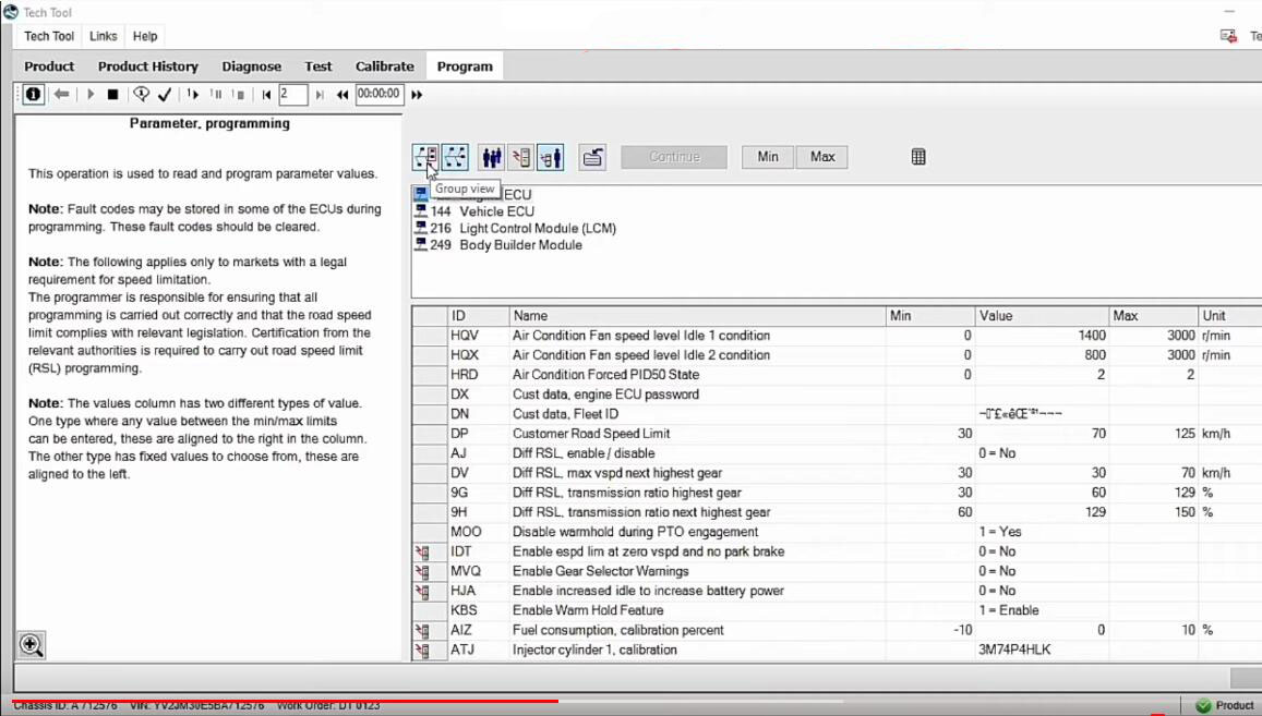 Volvo-FM440-Truck-PTO-Engine-Speed-Limit-Programming-5